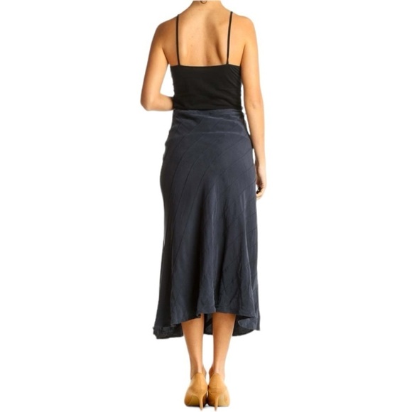 NWT J. Jill Brunch Silk A-Line Midi Skirt in Ink (Blue) Size  14P - Picture 3 of 9